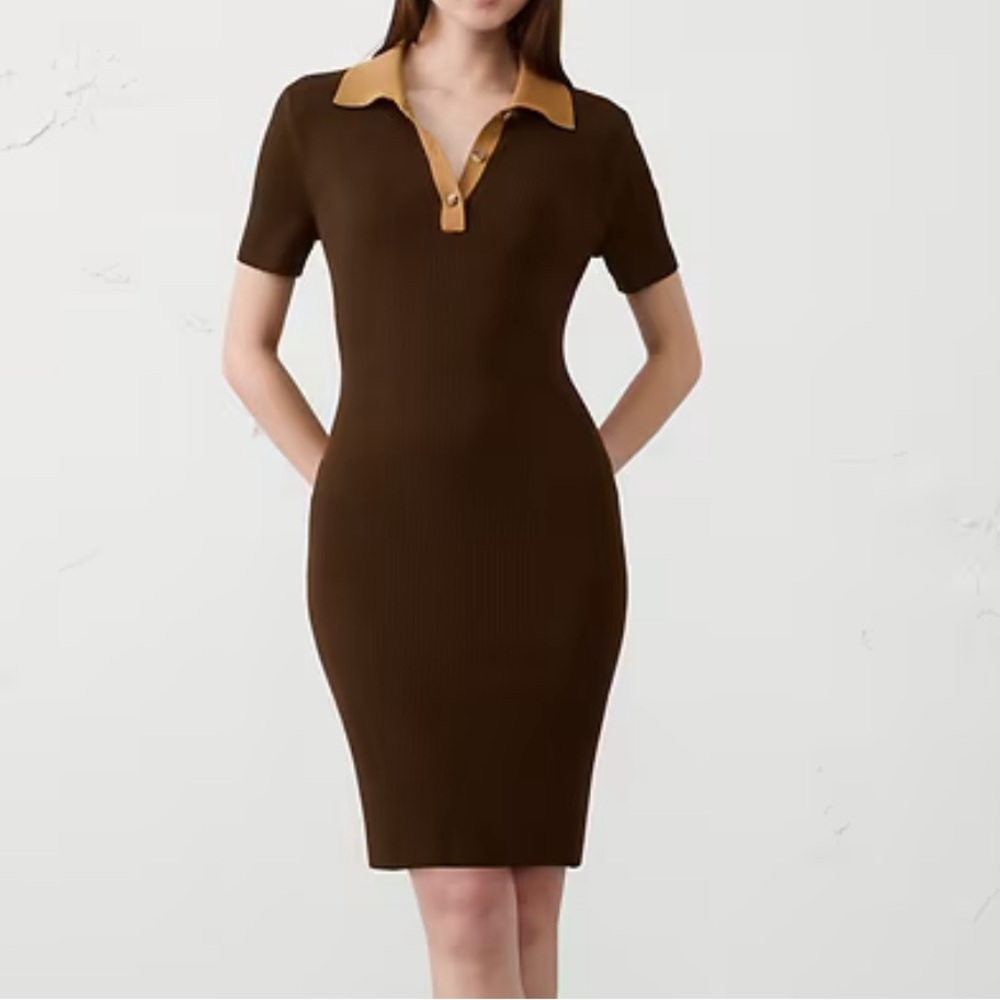Banana Republic Factory Brown Polo Knee length sweater Dress